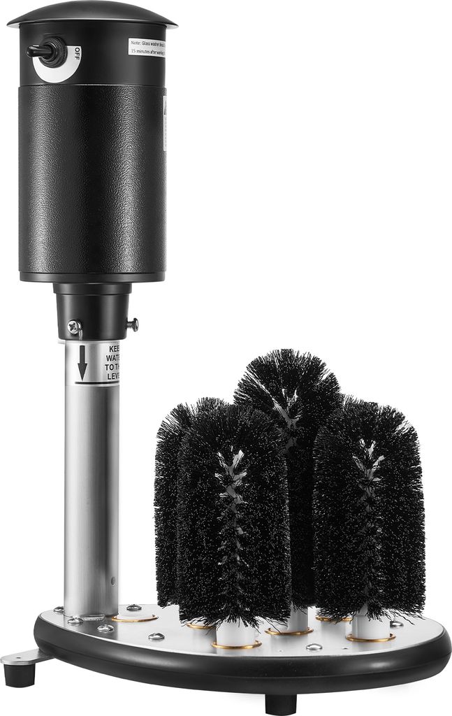 VEVOR elektrischer Gläserspüler Glasreiniger mit 5 Bürsten für Bars, 1200 Tassen/h Weinglas-Reinigungsmaschine, Gläserspülmaschine