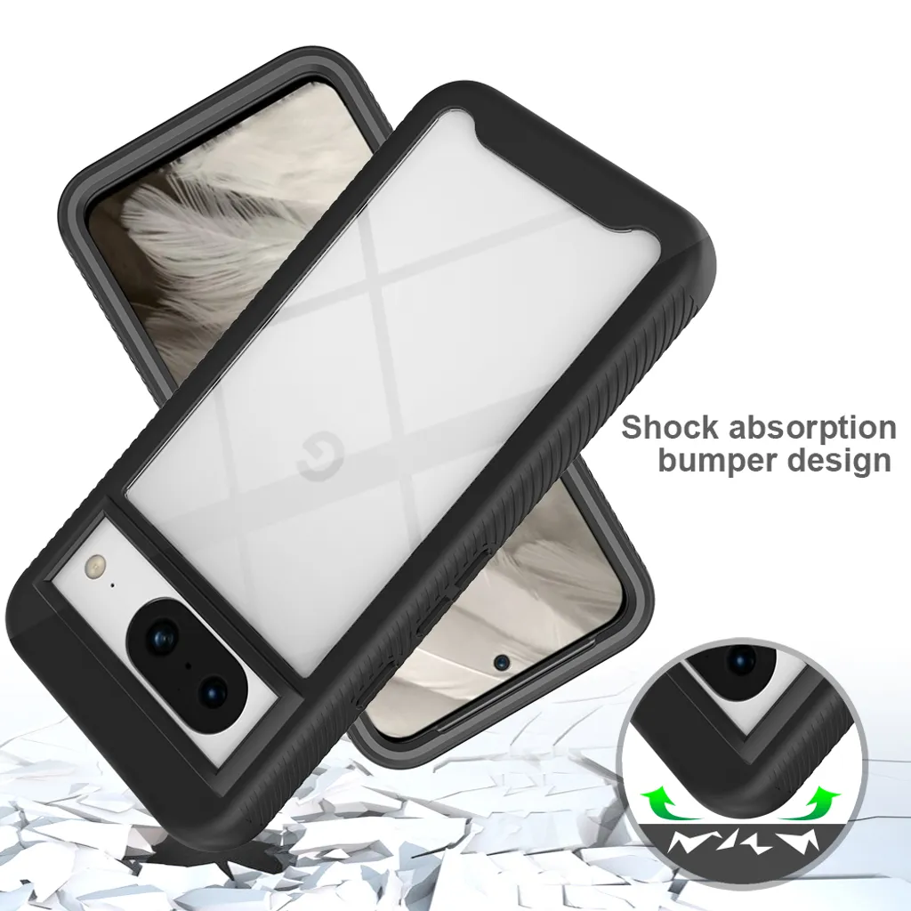 Unov Custodia Trasparente Per Google Pixel 8a – Motivo Bouquet In Rilievo – Morbida TPU