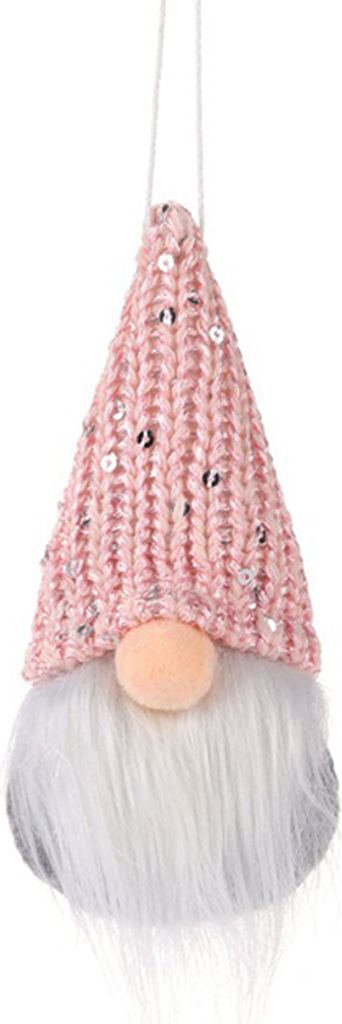 Weihnachten Santa Claus Puppe Hanging Anhänger Home Party Weihnachts -Baum -Ornamentdekoration-Rosa
