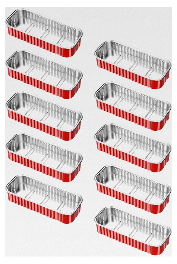 10 Stück Einweg Aluminiumfolien Schalen Quadratisch Hitzebeständig Leicht für Grill, Backofen und Dampfgarer