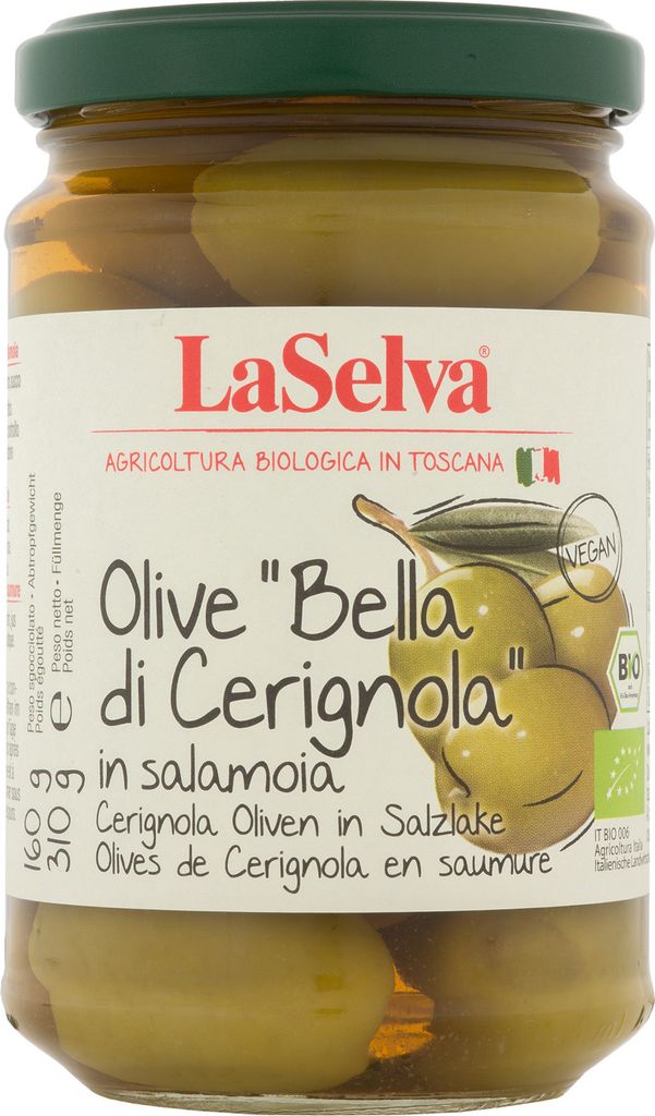 LaSelva Oliven "Bella di Cerignola" - extra große, grüne Produktbild 