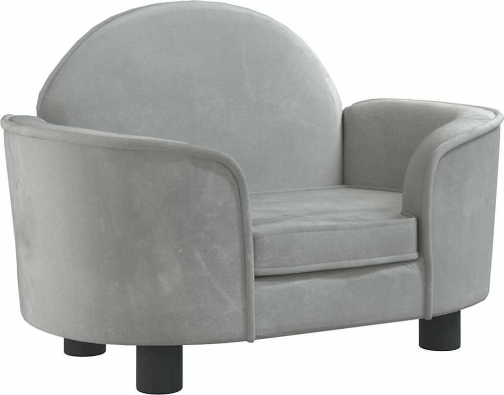 vidaXL Pelíšek pro psy Světle šedý 66x40x45 cm Velvet Obrázek produktu 