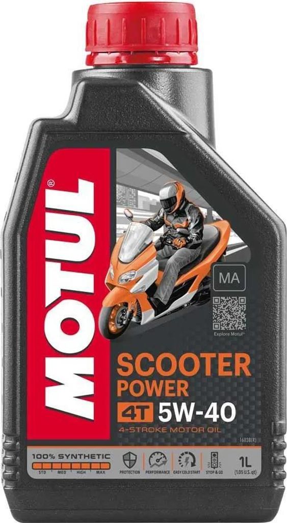 Motul Scooter Power 4T Motoröl 5W40 1L (100% Synthetisch)