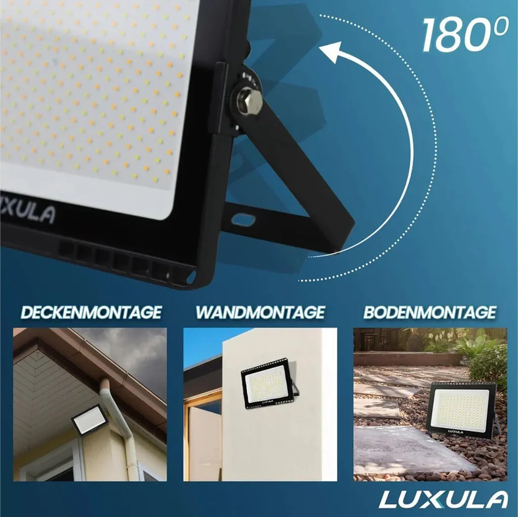 Projecteur extérieur LED 50W CCT variable 3000K-6500K noir LUXULA - 4