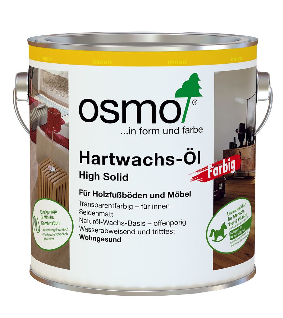 Osmo Hartwachs-Öl Farbig Lichtgrau 0,75 l - 10300406 Produktbild 