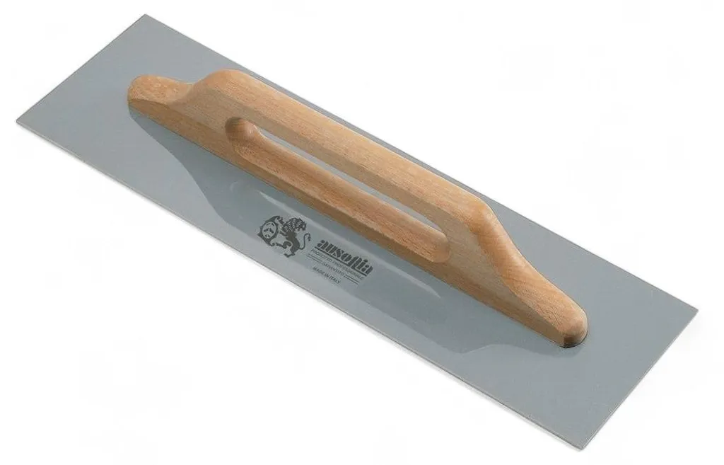 Truelle à enduit en acier 48 x 12 cm avec manche en bois robuste