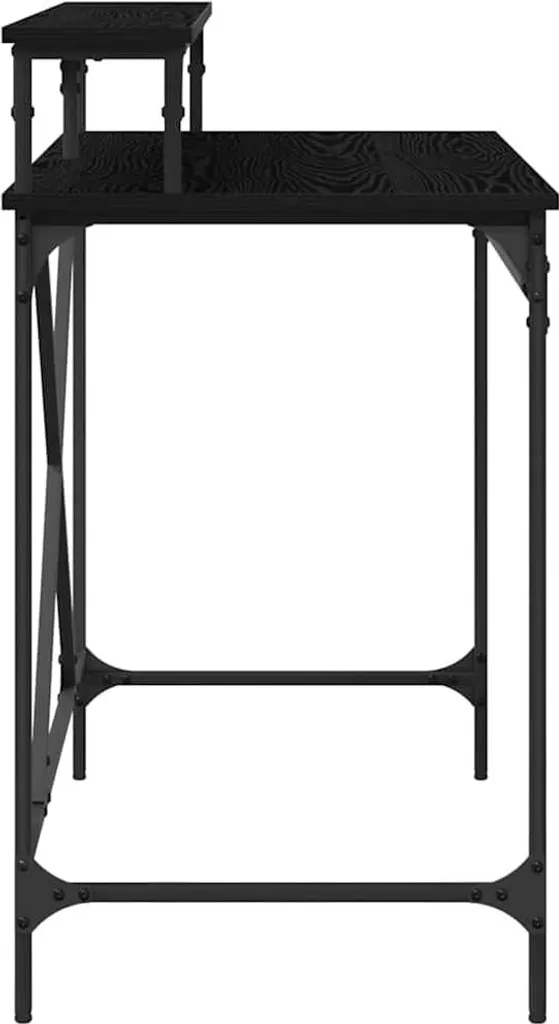 SYFAX™ Scrivania Computer 100x50x90 cm Nero: Legno Multistrato Moderno - 6