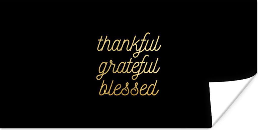 MuchoWow Poster Zitate - Sprichwörter - Gold - Schwarz 120x60 cm - Bild