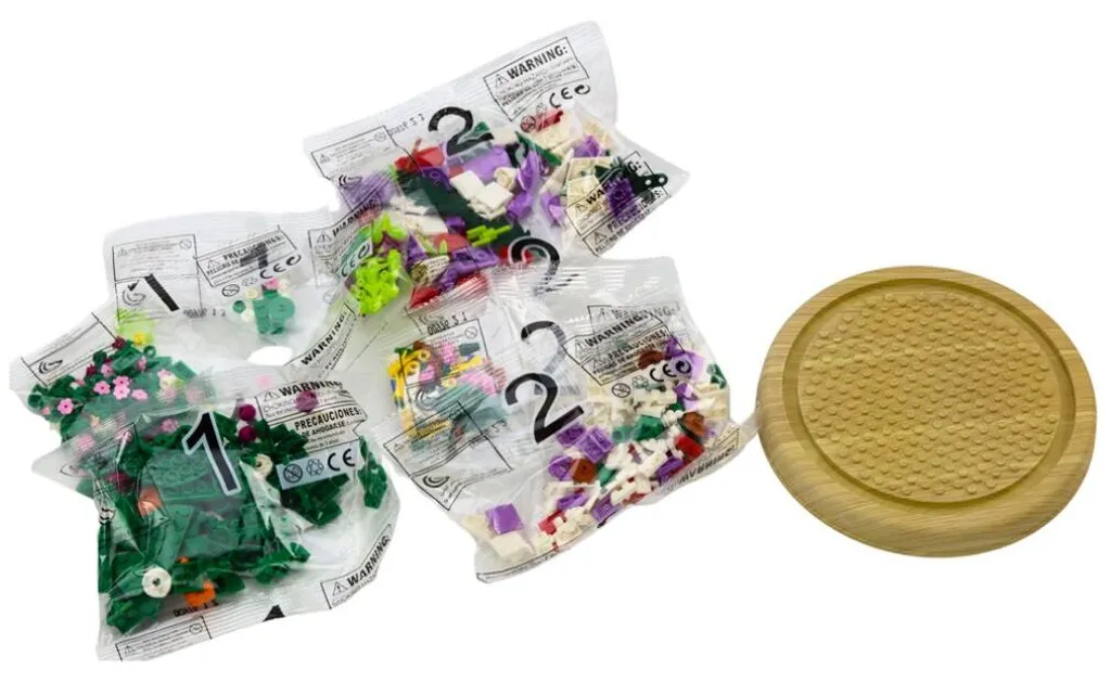 Set de 487 blocs d'éléments Fleurs dans une boîte décorative créative - 3