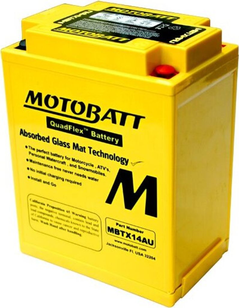 MOTOBATT MBTX14AU 16,5 Ah batterie moteur Image du produit 