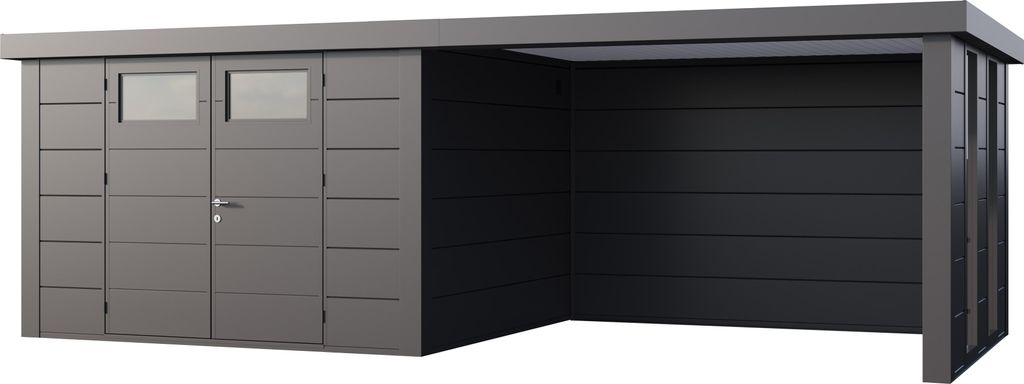 Telluria Metallgerätehaus Classico 3330 mit Lounge Anbau Produktbild 