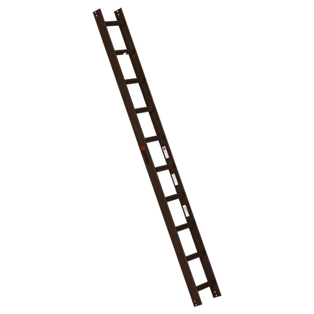 Euroline Premium Kaminkehrerleiter 10 Sprossen RAL8014 Braun