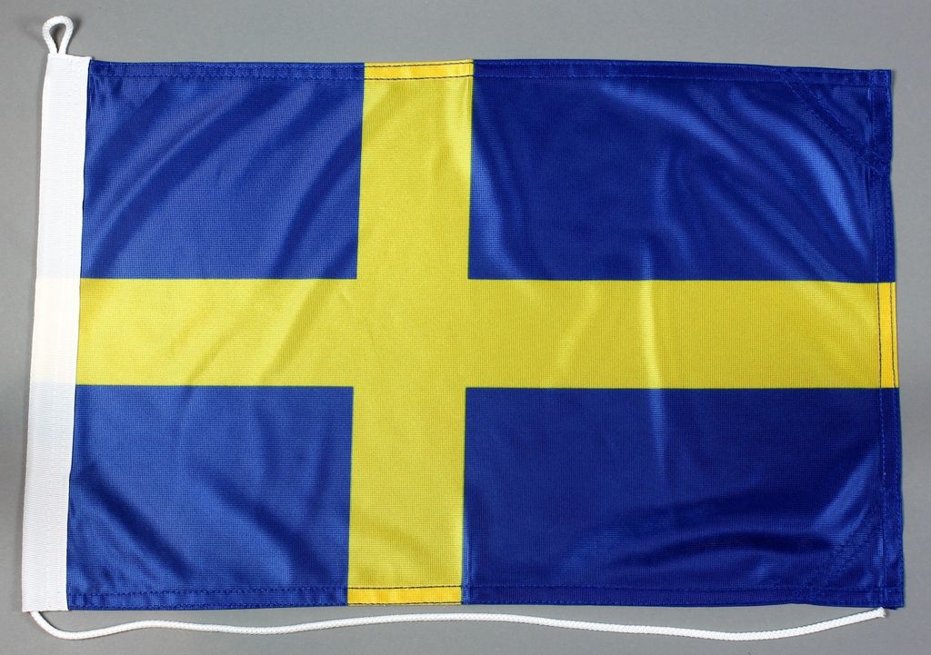Bootsflagge Schweden 30x45 cm Motorradflagge Bootsfahne Produktbild 