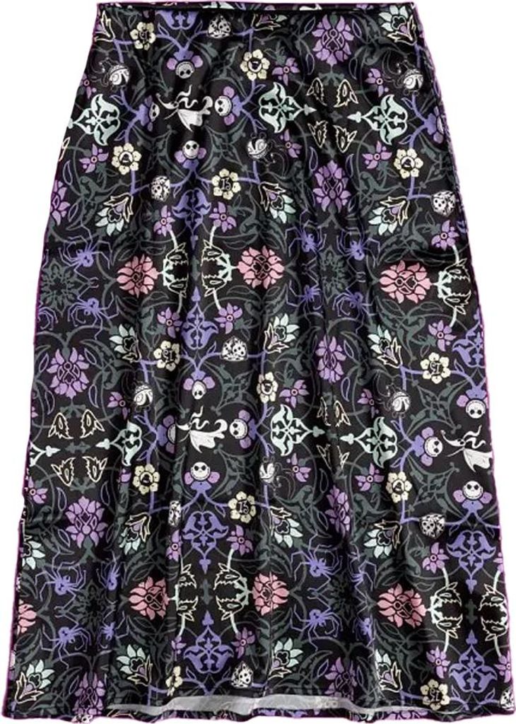 Nightmare Before Christmas - Midirock für Damen, Satin TT773 (XL) (Bunt)