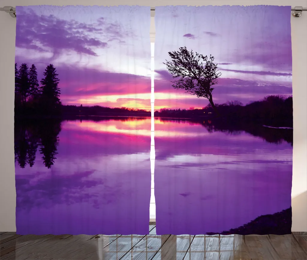 Rideaux décoratifs paysage champêtre pour salon et chambre 280x225 cm
