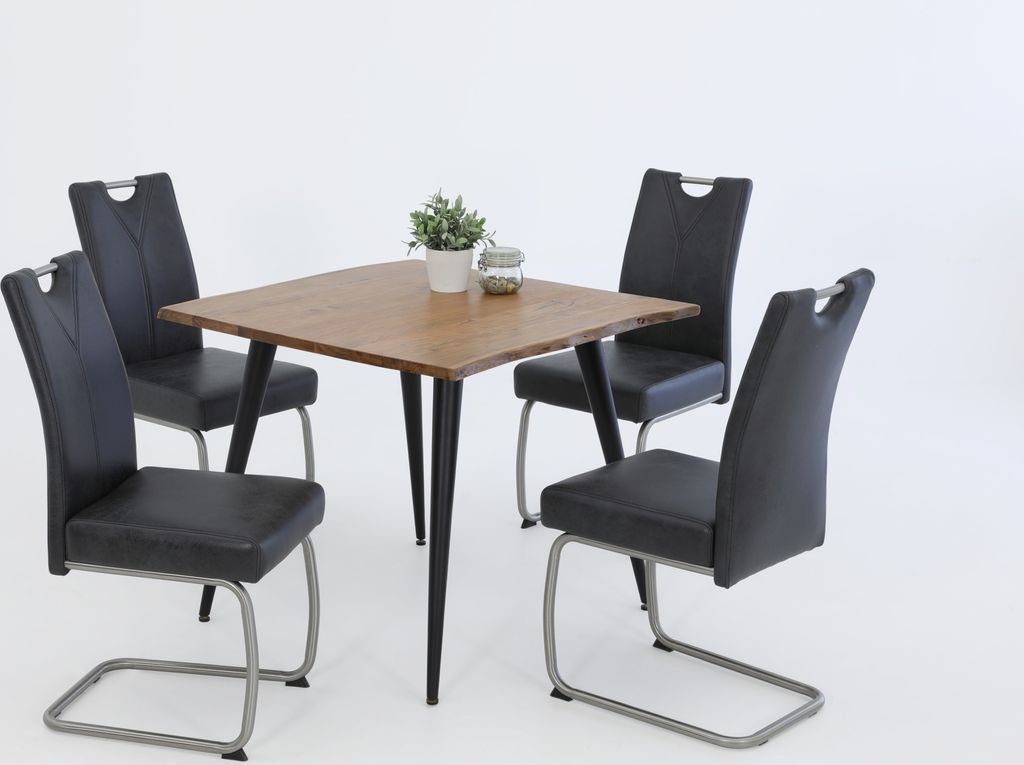 4er Set Esszimmerstuhl Sophia - Vintage anthrazit - Produktbild 9