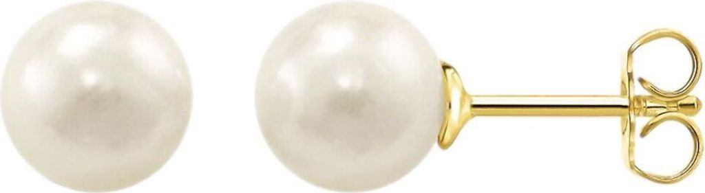 Thomas Sabo Orecchini A Bottone In Argento 925 Con Perla D'Acqua Dolce Placcata Oro Giallo – Modello H1431-430-14