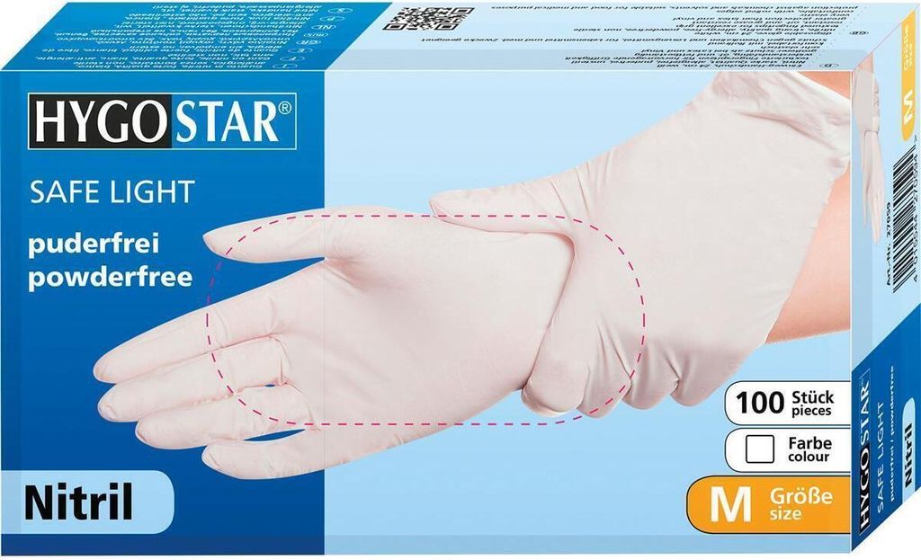 senza marca 270699 Guanto in nitrile SAFE LIGHT bianco S Immagine del prodotto 