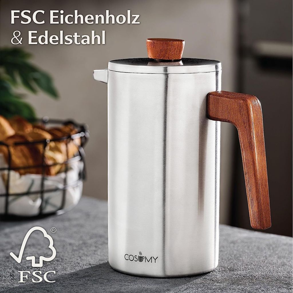 Timemore U French Press weiß 450ml - die espressonisten: Kaffee, Sieb