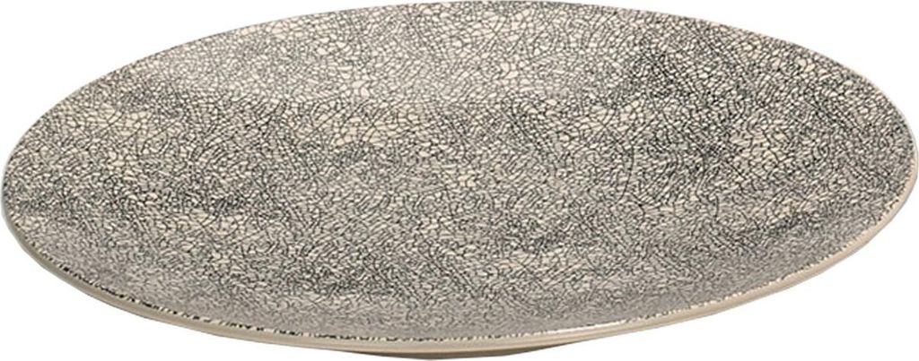 Talerz Kaori biały/czarny, śr. 27,5 cm, kamionka, wygląd Zdjęcie produktu 