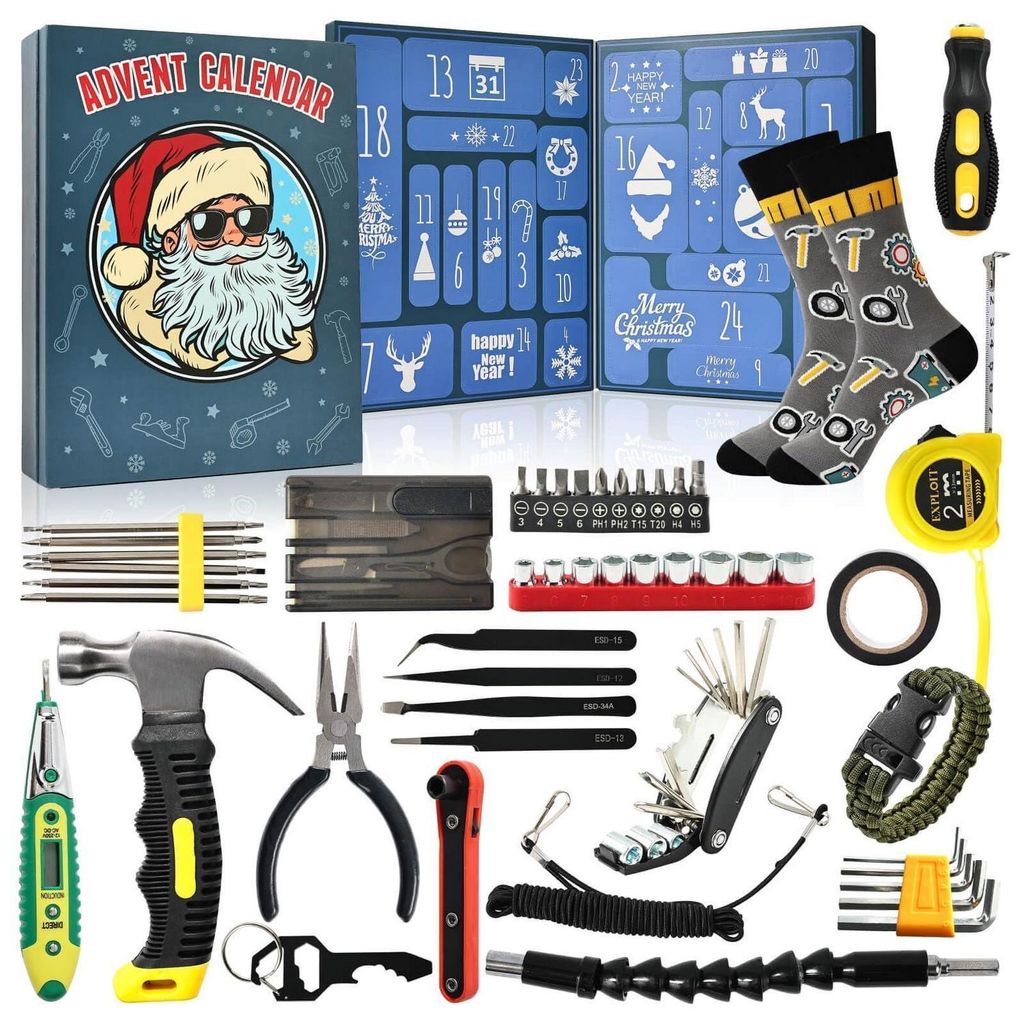 Werkzeug Adventskalender 2026 für Männer 24-teiliges Set Produktbild 