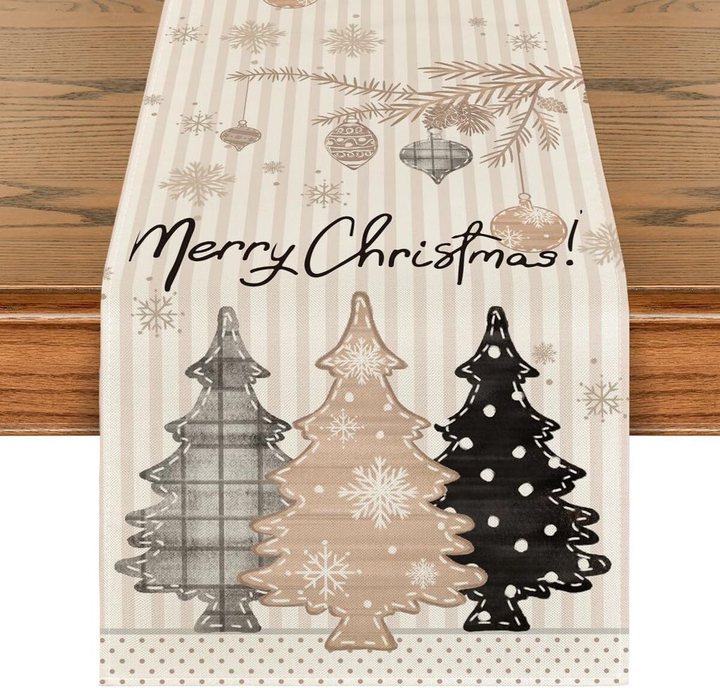 Mode Kiefern-Bäume Tischläufer für Weihnachten – Seasonal Winter Deko, 40x140 cm für Küche und Feiertagsfeiern, Stilvoll und Festlich