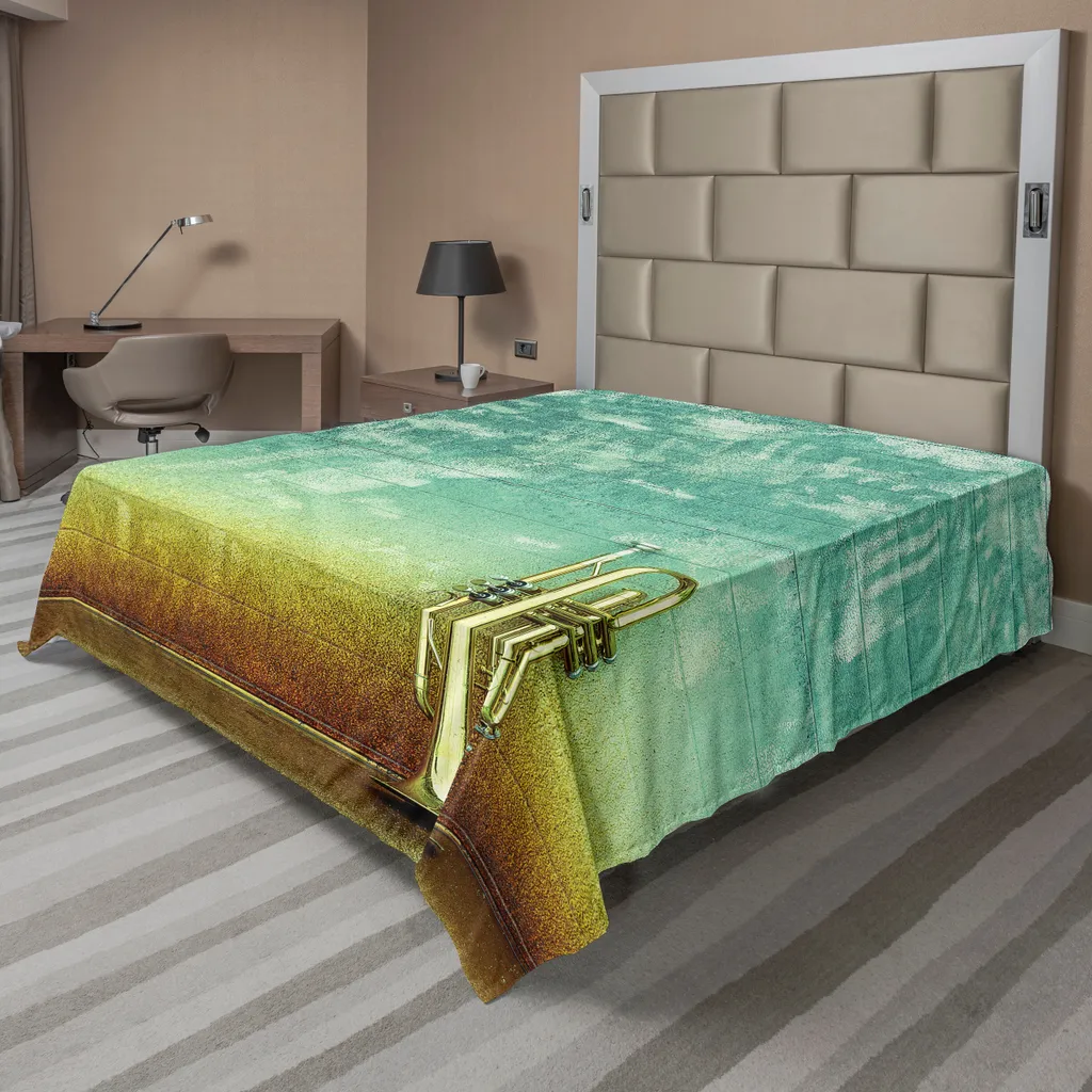 Drap de Lit Plat Anti-Plis et Doux, Motif Musical pour Literie 1 Pièce