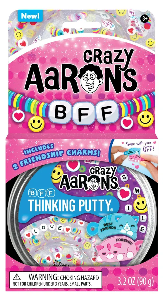 Pâte à Modeler Silicone Crazy Aaron BFF Multicolore qui ne Sèche Jamais