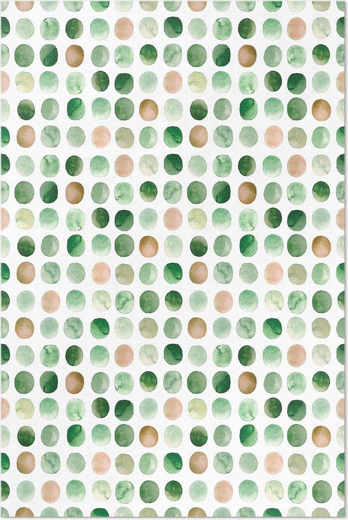 Aquarell-Punkte gemalt Boho Kreise – Vinylteppich – 120x180 cm – Indoor Teppich – Flur – Pflegeleicht – Modern