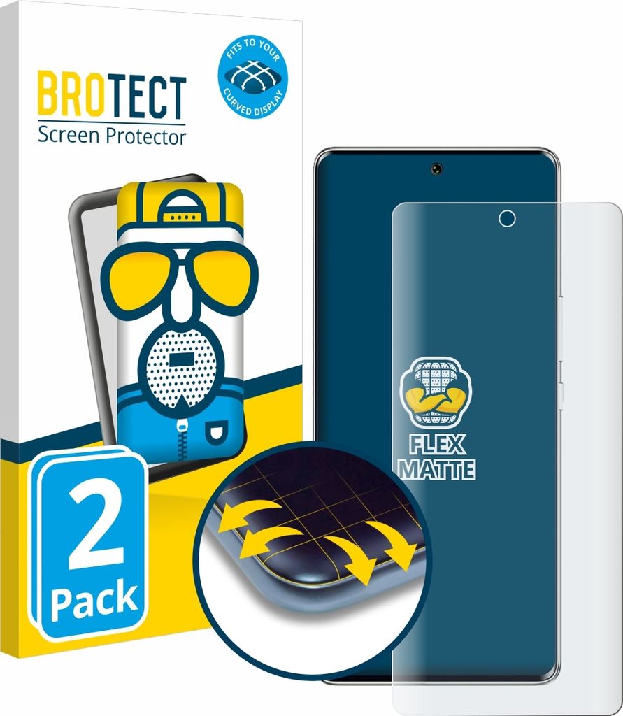 2x BROTECT Fullscreen Schutzfolie für Fossibot S3 Pro Displayschutz Folie Fullcover Matt Entspiegelungsfolie