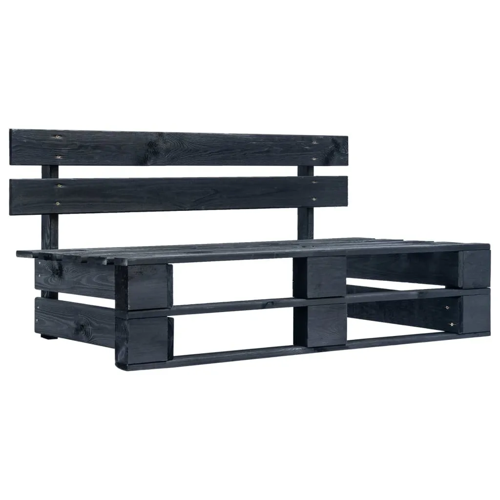 Banc de jardin pour palettes Noir - Transformez vos palettes vides