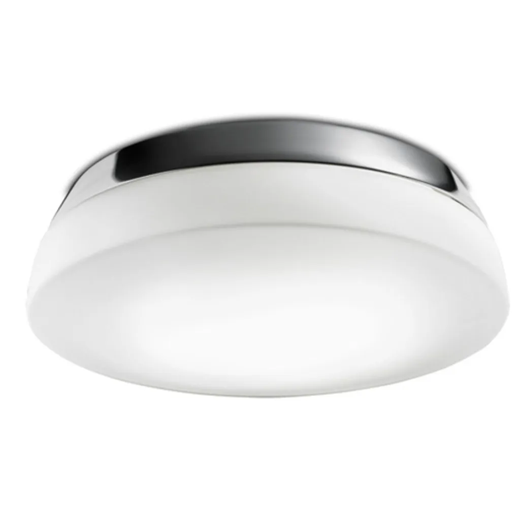 Plafonnier Dez en chrome et verre design élégant pour intérieur chic