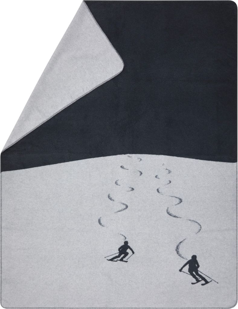 David Fussenegger Kurzflor- Wohndecke Savona 'Skifahrer' 150 x 200 cm Anthrazit