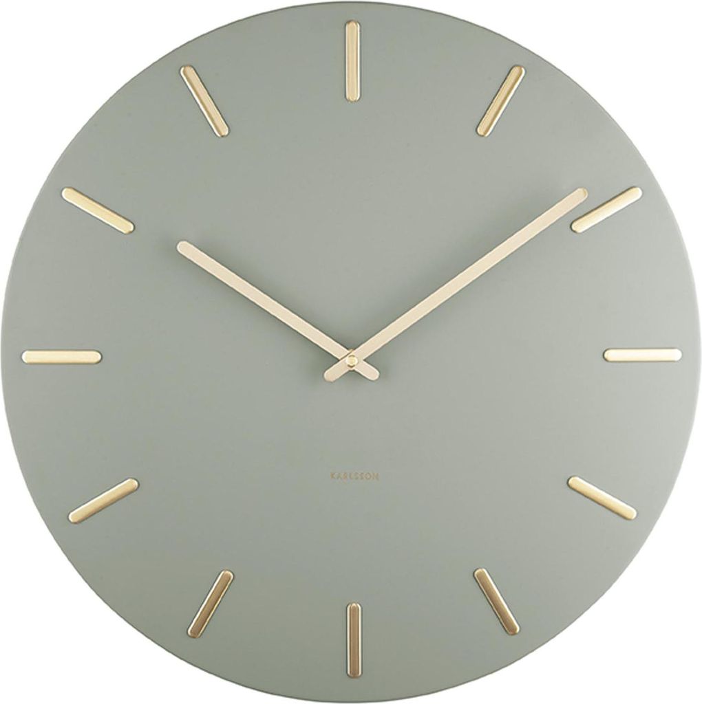 orologio da parete moderno verde giungla - Karlsson Immagine del prodotto 