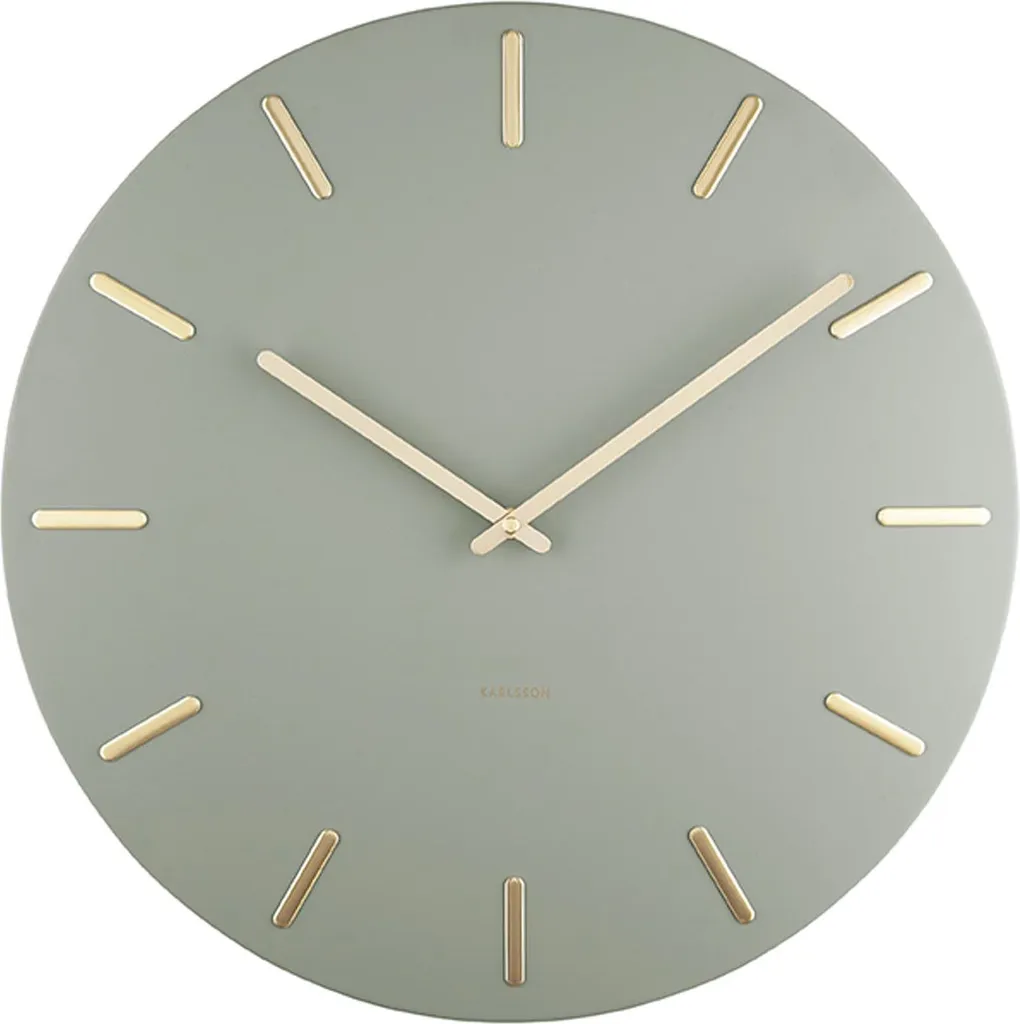 Horloge murale vert jungle Karlsson KA5716DG au mécanisme ultra silencieux
