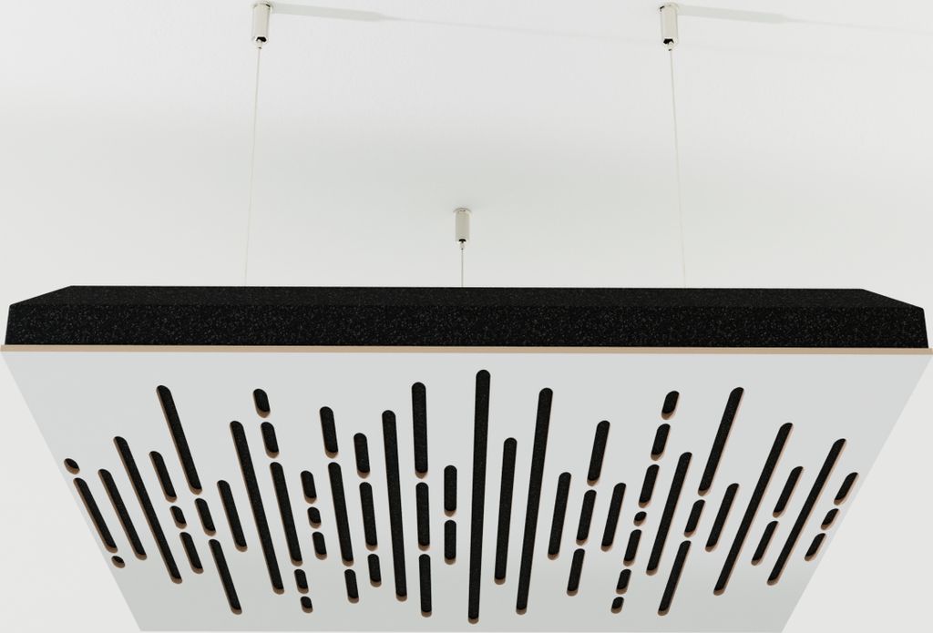 2-Stück Akustik Deckenpaneele «WAVE-C» mit Montageset | Absorption - Diffusion - Reflexion - Schalldämmung - Isolierung | Acoustic Cloud Panel ...