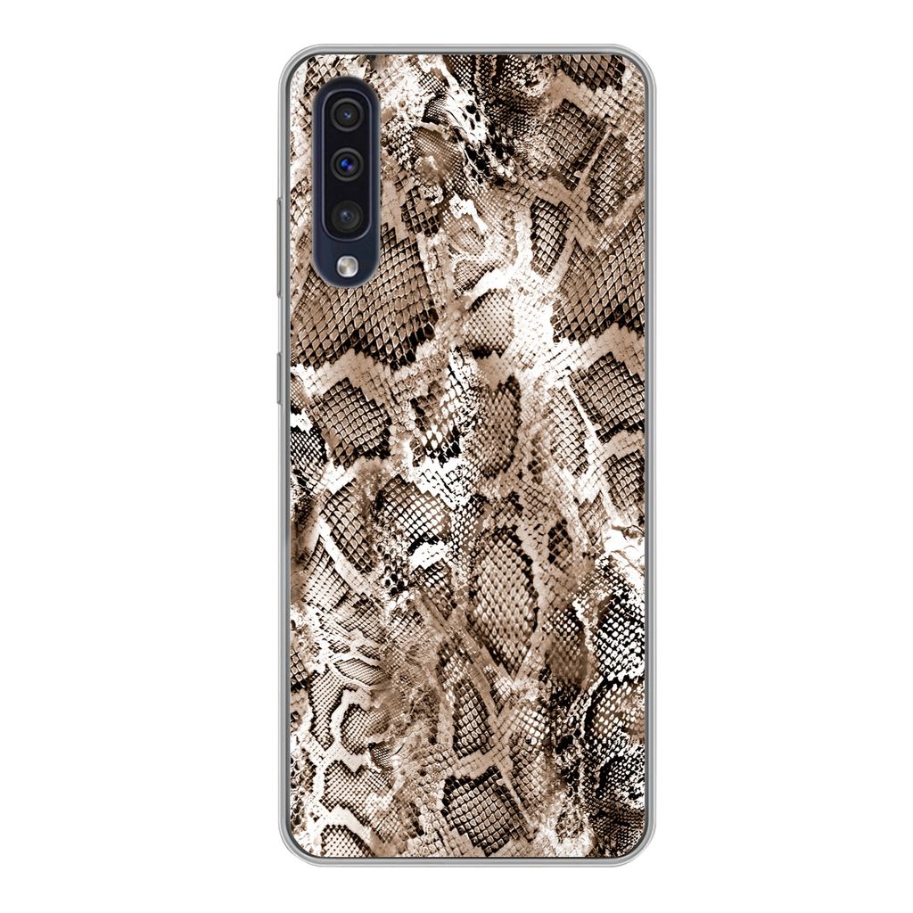 MuchoWow Handyhülle Schutzhülle Hülle für Samsung Galaxy A50 Tiermuster - Schlange - Haut Silikon Softcase Handy Hülle - Mobiltelefonhülle