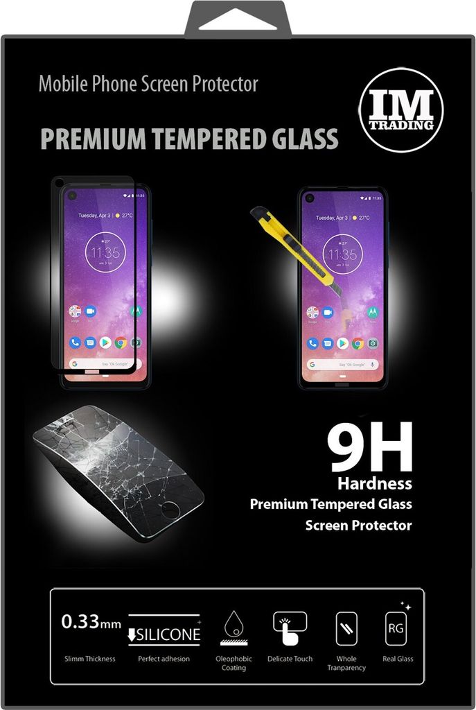 cofi1453 5D Schutz Glas kompatibel mit MOTOROLA ONE VISION Curved Panzer Folie Vollständig Klebend und Abdeckung