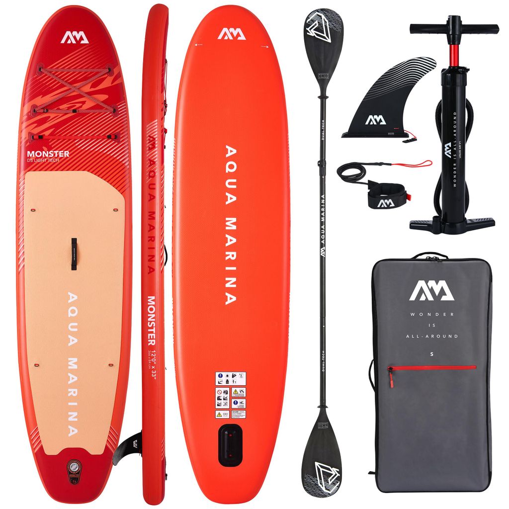 SUP Board Aqua Marina Monster 12'0" 2026 Sky Glider | mit Kajakpaddel | 170 kg