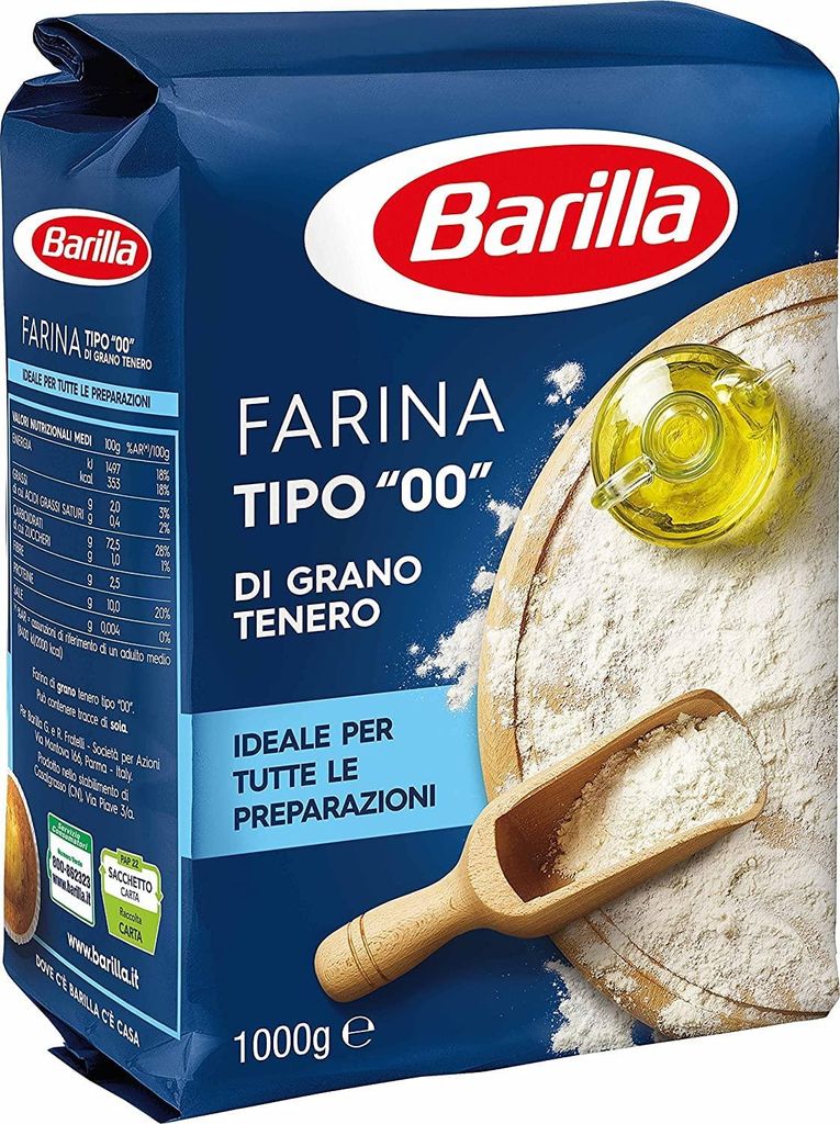 10x Barilla Farina tipo 00 Grano tenero Weichweizenmehl 1Kg
