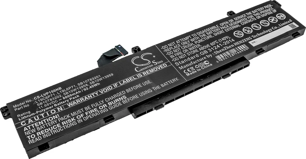 Batteria TECHTEK per Lenovo ThinkPad P15 Gen 1 - Ricambio 94Wh 11.52V