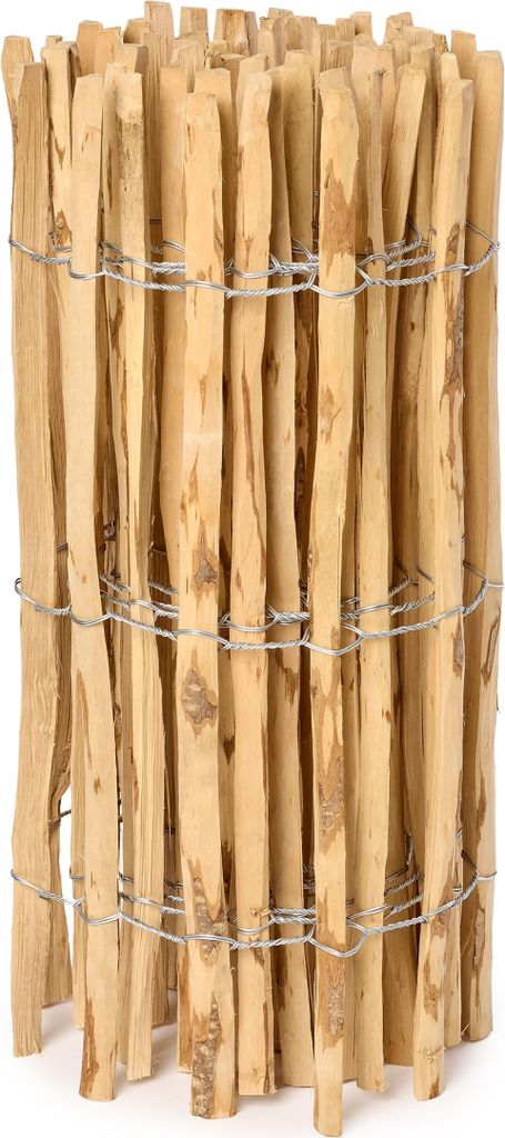 Garronda Gartenzaun zum Stecken aus Haselnüsse Zaun Garten Staketenzaun Beeteinfassung Holz Steckzaun Hochwertiger Gartenzaun für Ihren Garten GD...