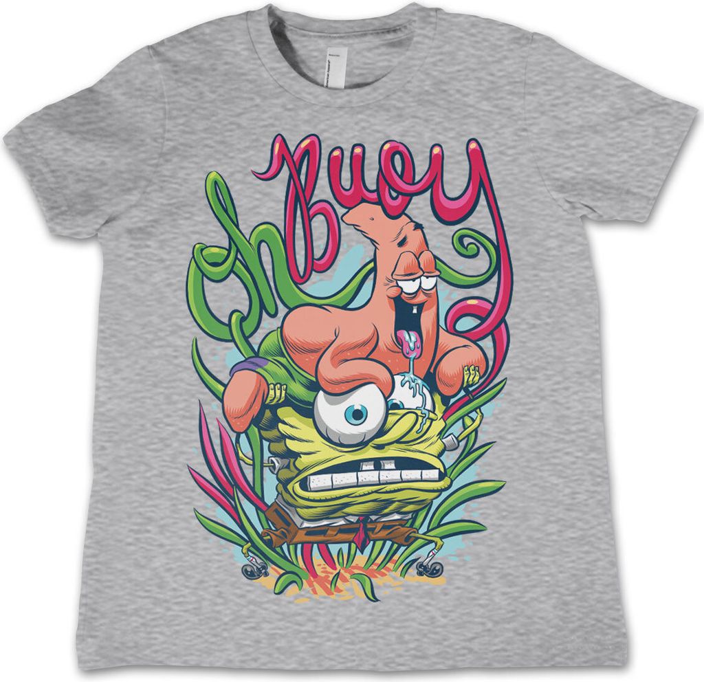 SpongeBob Oh Boy Kids T-Shirt - 8Years-M - HeatherGrey Produktbild 