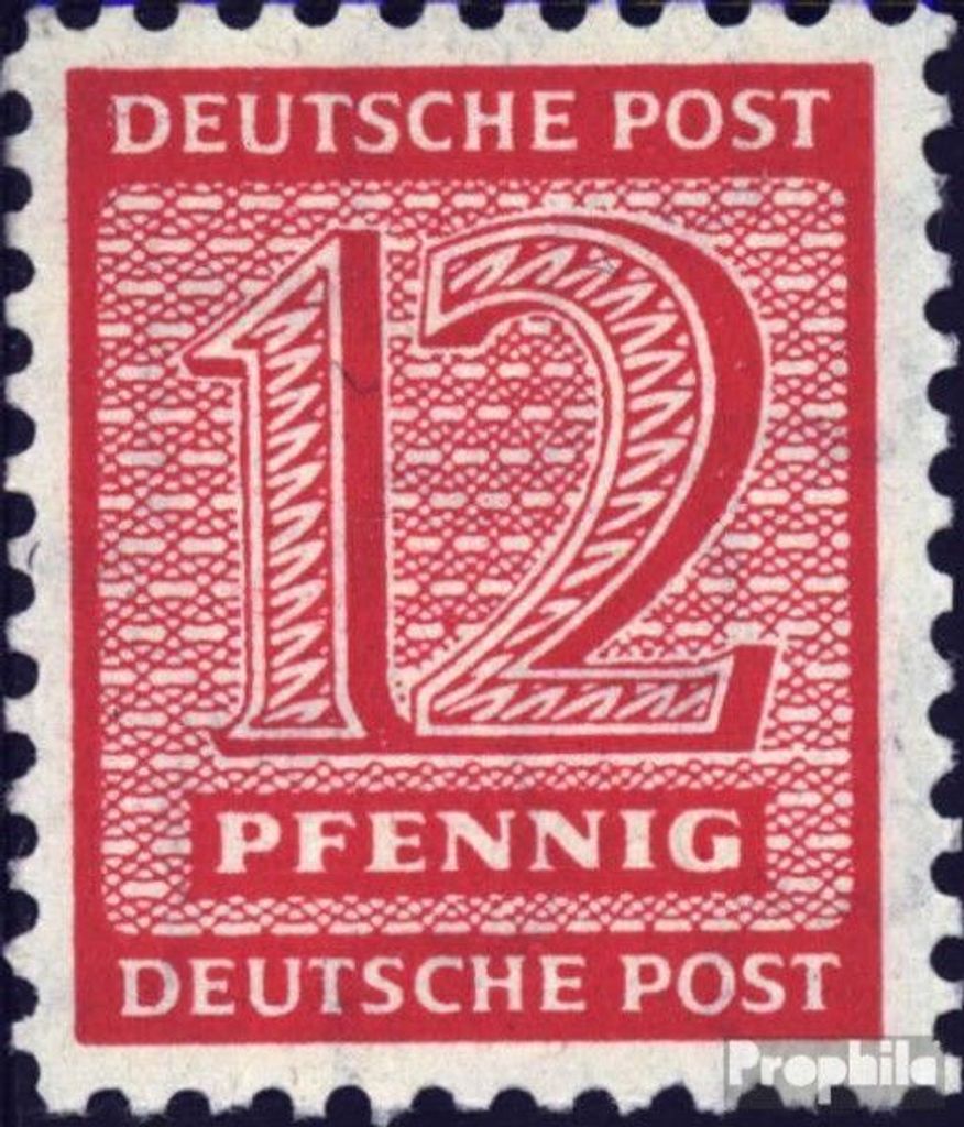 Briefmarken Sowjetische Zone (All.Bes.) 1995 Mi 123X, amtliche Versuchszähnung postfrisch Ziffer