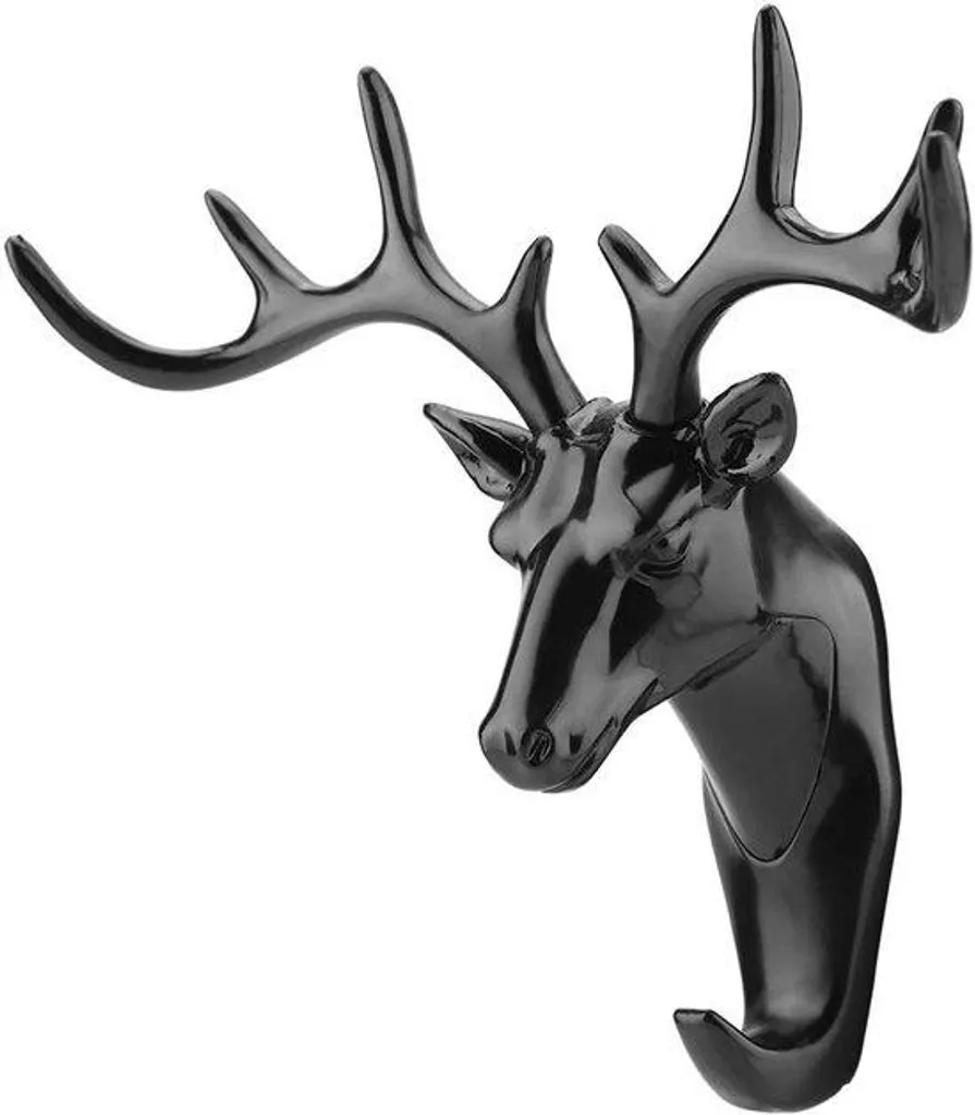 Patère murale noire design animalier pour entrée et salle de séjour
