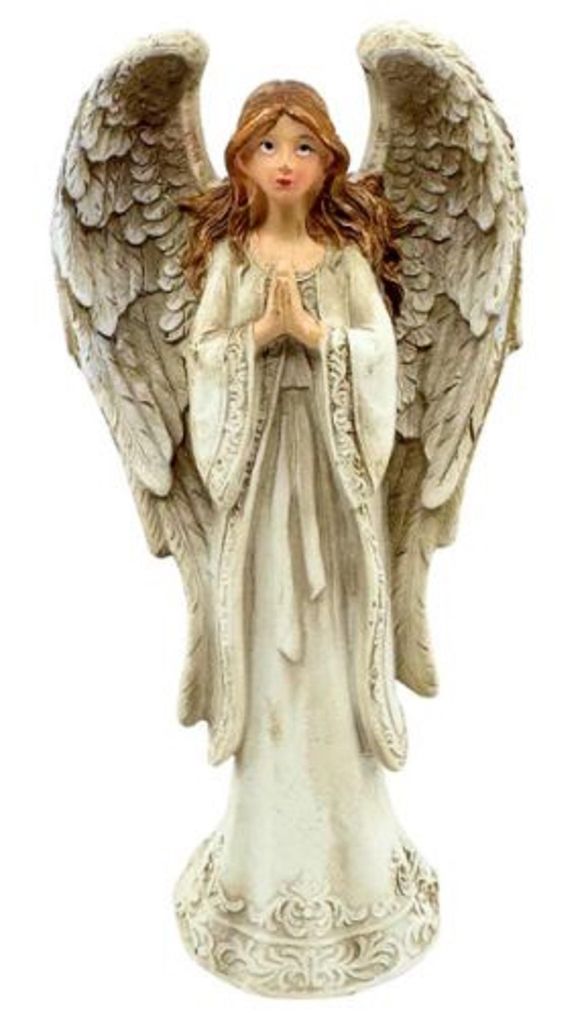 Weihnachtliche Figur - Engel Poly weiß