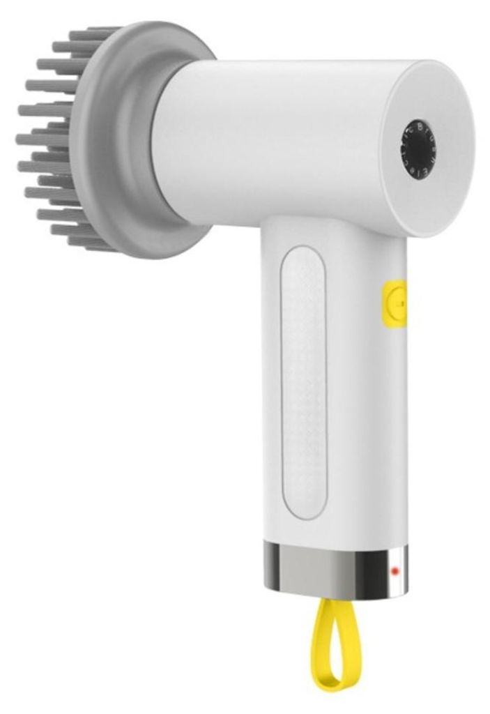 INF 360° Elektrische Handbürste Kunststoff 18cmx11.5cm für Küche und Bad Weiß