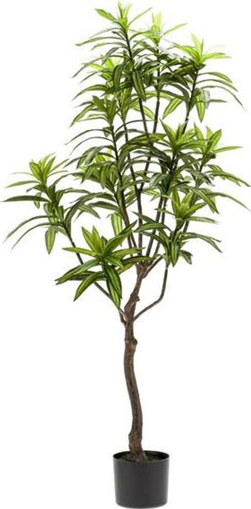 Kunstpflanze Drachenbaum Dracaena 130cm pflegefreie Dekopflanze Immergrün