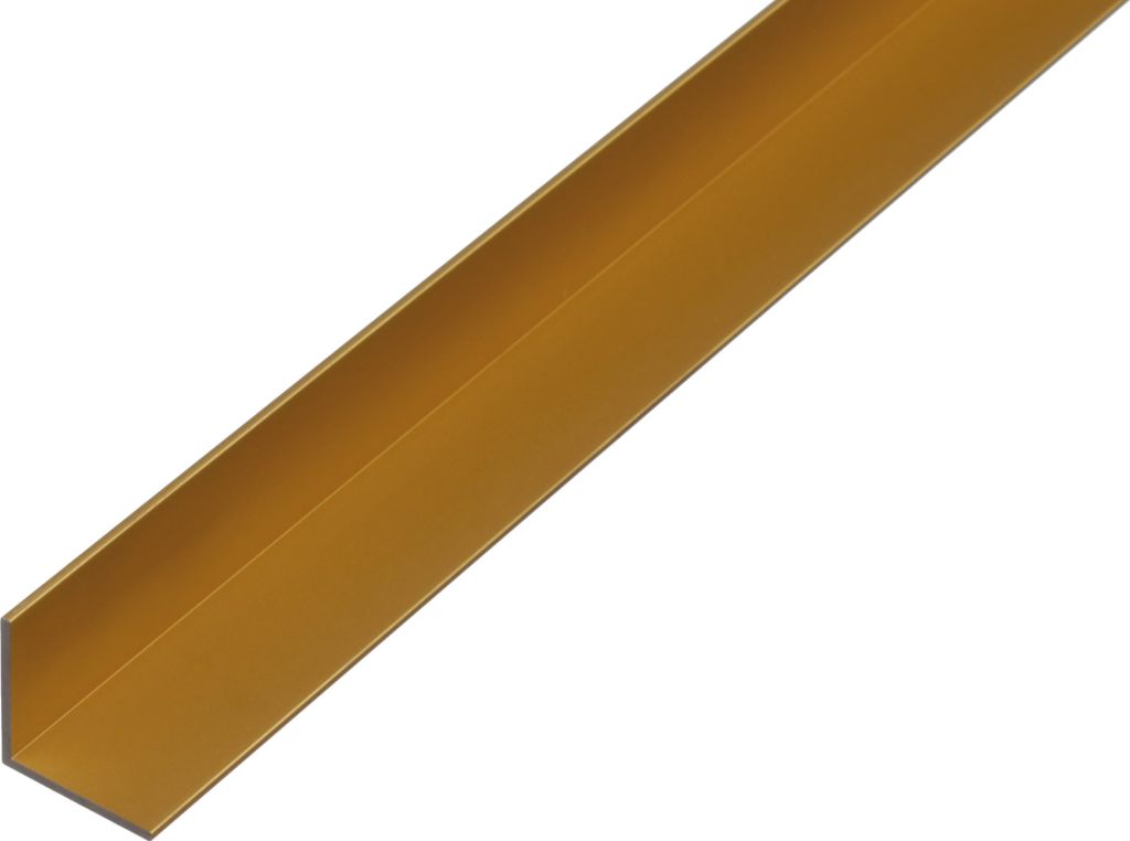 Alberts Winkelprofil | Aluminium, goldfarbig eloxiert | 1000 x 30 x 30 mm | 2er Set