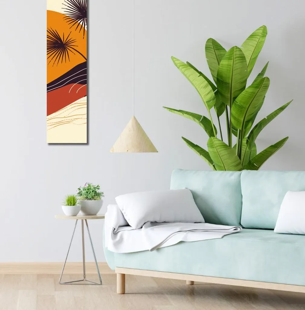 Quadro 20x100 cm Orizzonte Soleggiato - Stampa Artistica per Corridoio